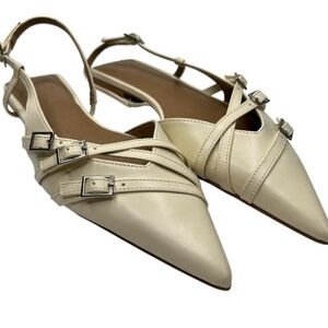 ASOS Lotto Slingback in Elegant Cream